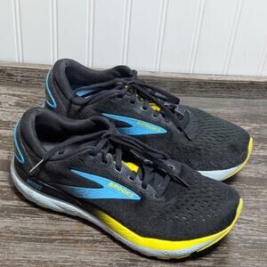 Brooks Men's Ghost 16 Black Forged Iron Blue Road Running Shoes Size 8